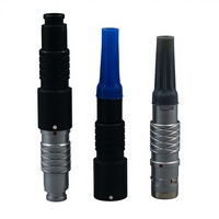 Connecteur circulaire étanche PHG-1K à verrouillage automatique Push-Pull, compatible LEMO, avec gaine de protection