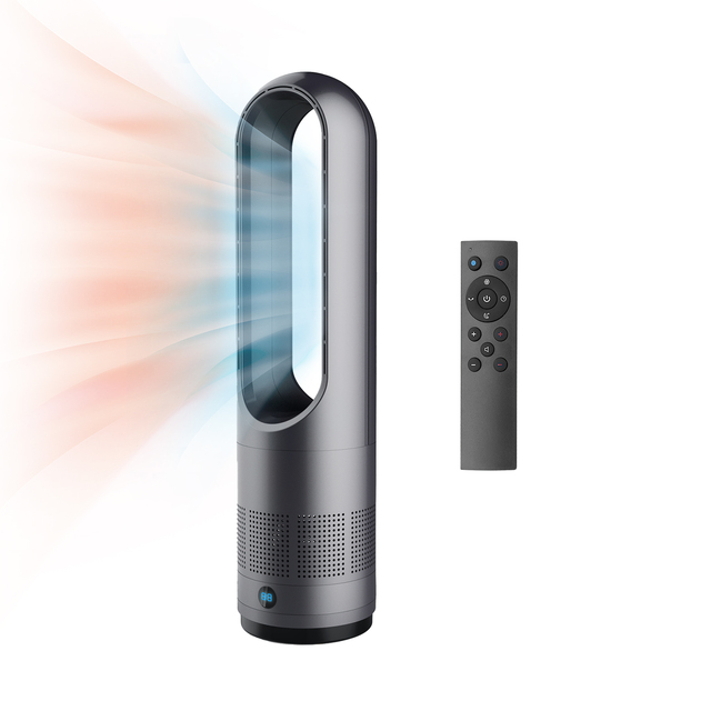 2025 New Smart Fan and Heater Dual Purpose Office Home Indoor Portable Bladeless Electric Fan Heater with Remote Controller