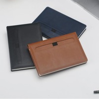 Carnet de notes A5 à couverture rigide avec porte-stylo en cuir PU journaux lignés pour l'école, les affaires et l'écriture