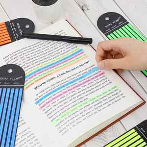 Multicolor Fluorescent Self-Adhesive Semi-Transparent Sticky Note <b>Bookmark</b> Labels (Memo Pads) for Office/School Use-Business - Product Image 5