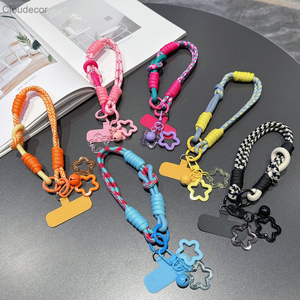 Correa para Teléfono con Anillo de Estrella, Cordón para Teléfono con Parche de Tarjeta Colorido, Llavero, Correa para Teléfono con Estrella, Correa de Muñeca Portátil Antipérdida - Product Image 1