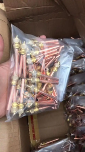 วาล์วทางเข้า1/4/วาล์วพิน/วาล์วชาร์จสำหรับชิ้นส่วน<span class=keywords><strong>อะไหล่</strong></span>เครื่องทำความเย็นท่อ<span class=keywords><strong>แอร์</strong></span> - Product Image 4