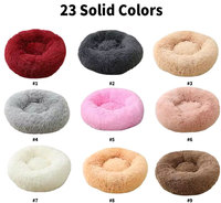 Coussin Apaisant Anti-Anxiété Orthopédique pour Chien – Lit d'Hiver Moderne en Peluche Douce, Rond et Portable, Lavable, pour Usage Intérieur