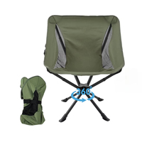 Chaise de camping pliante légère en aluminium à ouverture rapide pour la pêche, la plage, la randonnée - Pivotante et OEM