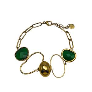 สร้อยข้อมือแฟชั่นแบบโซ่เคลือบทอง PVD ผลิตจากสแตนเลสสตีล 316L ดีไซน์ทนทานและเป็นมิตรต่อสิ่งแวดล้อม - Product Image 1