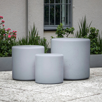 Pots à fleurs en fibre d'argile écologiques multicolores les plus vendus, pots de plantation pour jardin extérieur avec trou de drainage
