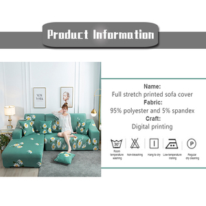 Wholesale Floral Printed Protect Elastic <strong>Sofa</strong> <strong>Cover</strong> Polyester Slipcover 1/2/3/4-seater Arm Chair <strong>Cover</strong> Stretch <strong>Sofa</strong> <strong>Covers</strong> - Product Image 2