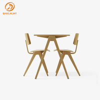 Bureau d'écriture en bois massif de style moderne du milieu du siècle, table de bureau de style scandinave avec deux tiroirs pour bureau à domicile et salle d'étude