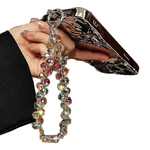 H K EXPORTS HK19 Dragonne de téléphone perlée en cristal étincelant, breloque, cordon pour téléphone portable, porte-clés, accessoires de sac DIY - Product Image 4