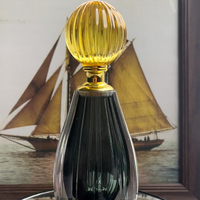 Flacon de parfum en verre ambré et cristal Crystal Coast, rechargeable, avec gravure, pour cadeau et vanité