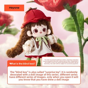 Heyone primera generación 2025 nuevo modelo jugar Fufu flor Reino sueño tejido felpa caja ciega colgante ornamento negro <span class=keywords><strong>Anime</strong></span> figura - Product Image 2