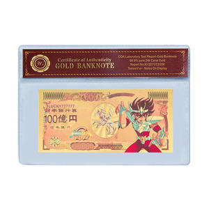 Klasik Anime Saints Seiyaed peringatan uang kertas emas koin uang kertas plastik koin emas Foil koleksi uang kertas - Product Image 6