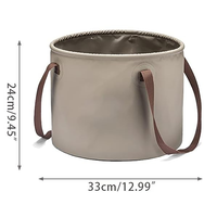 Seau pliable léger et rond pour la plage, avec logo personnalisé, idéal pour le jardinage et le rangement
