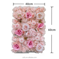 Kunstzijde bloemenwand voor bruiloft, Valentijnsdag, Thanksgiving, realistische 3D handgemaakte bloemendecoratie