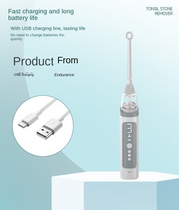 Kit Penghilang Batu <span class=keywords><strong>Tonsil</strong></span> Silikon Elektrik Carepik dengan 3 Mode & 5 Nozel untuk Perawatan dan Pembersihan Mulut - Product Image 2