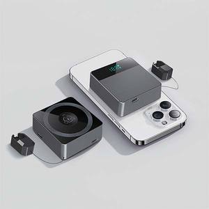 พาวเวอร์แบงค์แม่เหล็กไร้สาย 3-in-1 ความจุ 5000mAh สำหรับสมาร์ทโฟน สมาร์ทวอทช์ และหูฟัง TWS ชาร์จเร็ว 20W สายถอดได้ - Product Image 6