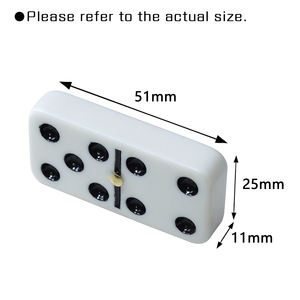 스피너가있는 맞춤형 새겨진 28 피스 더블 6 도미노 세트-게임, 프로모션을위한 선물 상자에 개인화 된 나무 타일 - Product Image 6