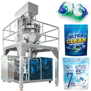 Machine d'emballage automatique de capsules de <span class=keywords><strong>lessive</strong></span> pré-fabriquées <span class=keywords><strong>en</strong></span> sachet, machine d'emballage de dosettes de lave-vaisselle <span class=keywords><strong>en</strong></span> sachet à fermeture éclair, machine d'emballage <span class=keywords><strong>en</strong></span> doypack - Product Image 1