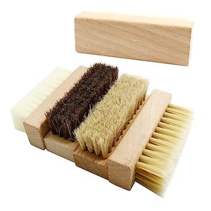 Brosse de nettoyage de chaussures en gros pour usine, avec poils naturels et manche en bois - Product Image 3