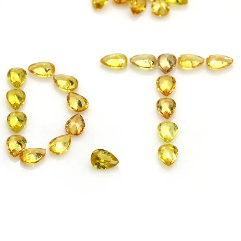 天然サファイアイエローサファイアfrom sri lanka gemstones loose gemstone price per carat pear cut