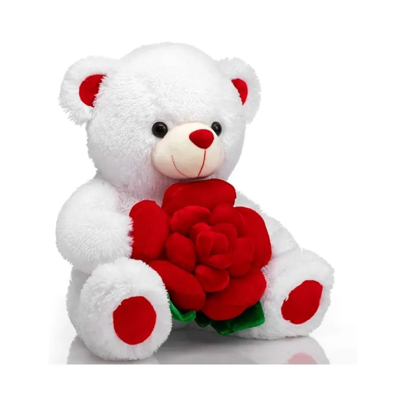 Hadiah liburan kustom pabrik Valentine beruang mawar Teddy hewan boneka mawar lembut mainan Hari Valentine