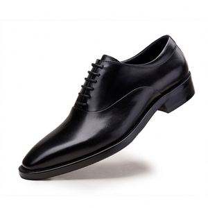 Chaussures de ville souples et décontractées pour hommes, style brogue à lacets, chaussures plates Oxford formelles pour le bureau, rehaussantes, automne - Product Image 2