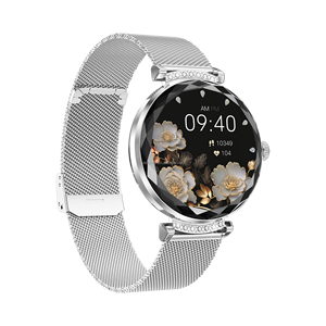 Montre connectée AMOLED pour femme avec appels Bluetooth, moniteur d'oxygène sanguin, fréquence cardiaque, suivi d'activité, calendrier, accessoires de bracelet intelligent HW015 - Product Image 2