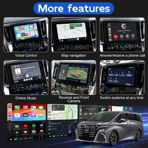 ชุดอุปกรณ์แปลงสัญญาณไร้สาย Apple CarPlay Android Auto สำหรับ Toyota Alphard Vellfire ANH35 ปี 2020-2023 อัปเกรดหน้าจอ OEM - Product Image 3