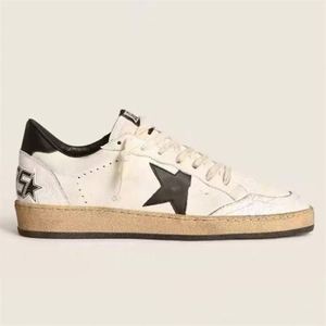 Golden Women Mens Star Leather Lace-up Light Weight Chunky Platform Running Shoes Metallic <b>Glitter</b> Sneakers Walking Style - Product Image 4