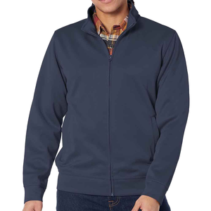 Chaqueta Safari Azul Marino para Hombre, Cierre Completo, Cuello Alto Informal, Corte Regular, para Otoño, Material de Poliéster Transpirable y Ecológico - Product Image 1