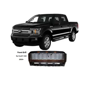 Fabrika doğrudan satış kamyonet aksesuarları araba ön ızgara Ford F 150 2019 için LED ile sunmak