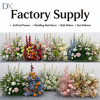 Décoration florale artificielle blanche pour allée de mariage, taille personnalisable disponible pour la décoration de lieux événementiels