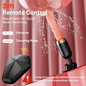 3-in-1 Sexmaschine und <span class=keywords><strong>Vibrator</strong></span> mit Heizfunktion, Fernbedienung, G-Punkt- und Analstimulation, realistischem Dildo mit Stoßfunktion und Saugnapf – Sexspielzeug für Erwachsene - Product Image 4