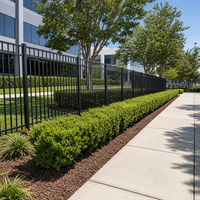 Panneaux de clôture en aluminium à barres verticales décoratives noires, clôture de sécurité sans rouille et à faible entretien pour la cour et la piscine, pour les marchés américain et canadien