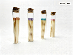Fósforos Longos em Garrafa de Vidro Transparente com Tampa de Cortiça para Iluminação de Velas Aromáticas na Sala de Estar, Lembrança Minimalista - Product Image 4