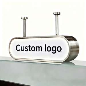 Letrero Luminoso LED de Pared de Doble Cara, Redondo, Acrílico y Metálico, Personalizado con Logotipo Impreso en 3D, Letrero Luminoso LED para Barbería - Product Image 3