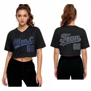 Custom baseball- en softbaltenues met sublimatie full print borduurwerk sportteam shirt baby tee stijl - Product Image 5