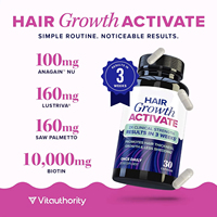 Capsules de vitamines DHT Blocker pour une croissance capillaire plus épaisse et plus volumineuse, avec biotine, palmier nain, zinc et cuivre |   Réduire la chute des cheveux et favoriser la croissance capillaire