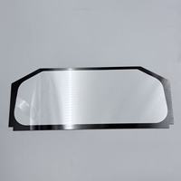 Panneau de protection en verre trempé sur mesure de forme irrégulière avec découpes CNC de précision et bordure noire imprimée pour écran intelligent