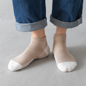 Men's Pure Cotton Ankle <b>Socks</b> Solid Color Breathable Mesh Low Cut Casual Summer <b>Socks</b> - Product Image 3