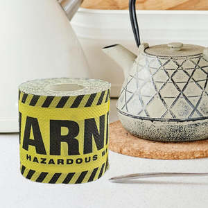 Custom Yellow <strong>Warning</strong> Toilet Roll <strong>Paper</strong> Biodegradable Creative Party Decoration Wholesale Price Toilet <strong>Paper</strong> - Product Image 5