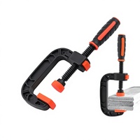 Pince de serrage légère pour le travail du bois, mâchoire mobile, type C, en nylon, pince à outils en forme de G, fixation rapide, ouverture de 2 pouces, droite
