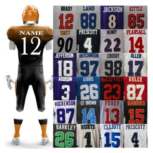 Maillots de football américain respirants de haute qualité pour hommes WATT MAHOMES KELCE BRADY RODGERS LAMB HENRY PRESCOTT JEFFERSON - Product Image 2