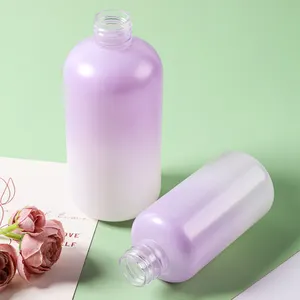 Color púrpura degradado 30-400ml botella de plástico botella de loción de plástico biodegradable para crema facial, crema corporal