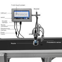 Máquina automática de codificación de inyección de tinta tapa tarro herramienta lata botella cosmética Hardware etiqueta Logo fecha número símbolo impresora de código de inyección de tinta