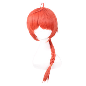 Peluca de Cosplay Ainizi de 50 cm, Naranja, Trenza Simple, Kamui, <span class=keywords><strong>GINTAMA</strong></span>, para Hombre - Product Image 2