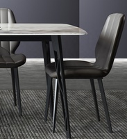 Meuble de maison moderne extensible, en céramique et marbre, style européen, avec haut en bois, Table à manger, couleur