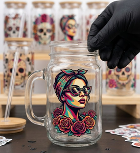 สติกเกอร์ติดแก้ว PET ขนาด 16 ออนซ์ แบบกันน้ำ ทนรอยขีดข่วน ล้างทำความสะอาดได้ พิมพ์ลาย DIY คุณภาพเกรด A สำหรับงานทรานเฟอร์แบบกำหนดเอง - Product Image 2