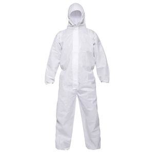 Traje de Protección Personal (EPP) Desechable Tipo 5/6 de Fábrica Junlong, Impermeable, Anticorte, Antiestático, con Capucha Integrada (<span class=keywords><strong>Película</strong></span> de PE Microporosa) - Product Image 5