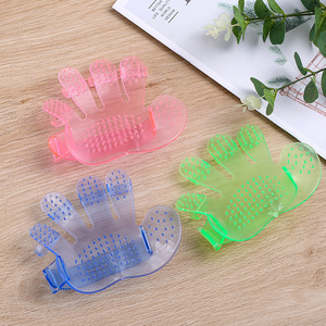 Cepillo de Cinco Dedos para Mascotas, Peine de Masaje para Perros Multicolor, Herramienta de Baño de Plástico - Product Image 1